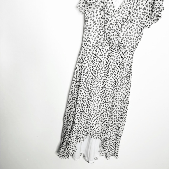 LULU'S Rules of the Jungle Black and White Leopard Print Midi Dress womens S - Picture 5 of 8